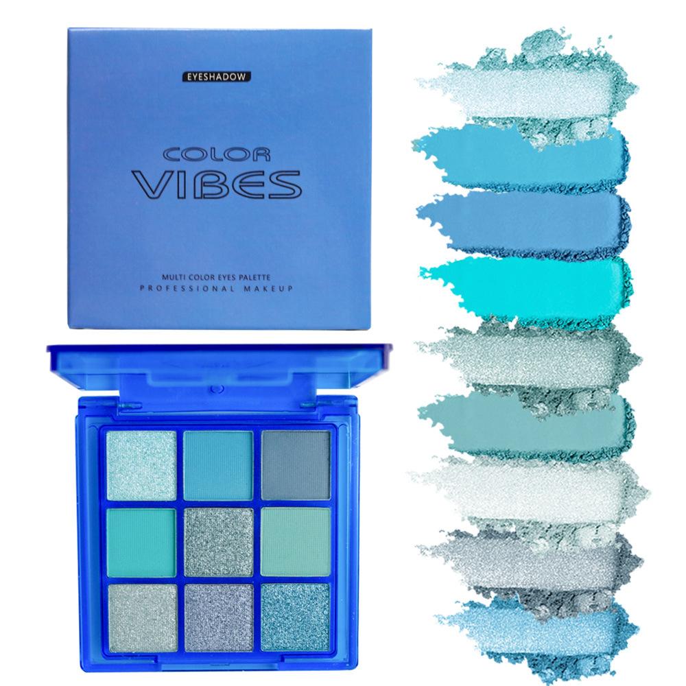 Blue 9-color Eye Shadow Is Sweat-proof Waterproof and Not Easy To Fade High-quality  Blue Makeup Cos Color Makeup