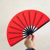 Китайский складной веер, однотонный, удобная ручка, плавное открытие, закрытие, веер для тай-чи, элегантный аксессуар для классического танца