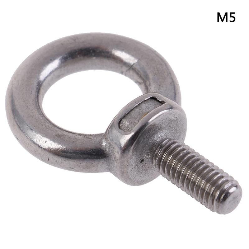 1Pc New M4 M5 M6 M8 304 Stainless Steel Marine Lifting Eye Screws Ring Loop Hole for Eyebolt Dropshipping
