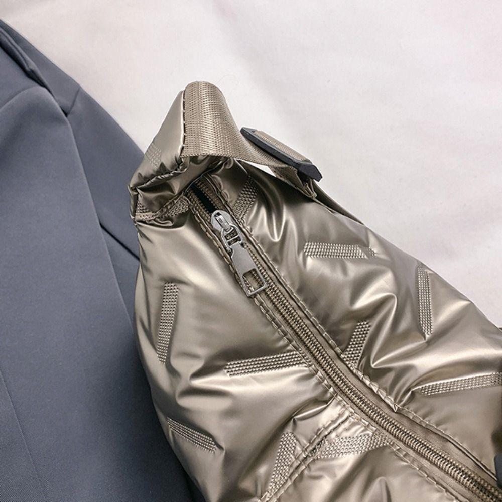 Dumpling Bag Crossbody Bag Large Capacity Nylon Handbag Bright Space Cotton Tote Bag Office Worker