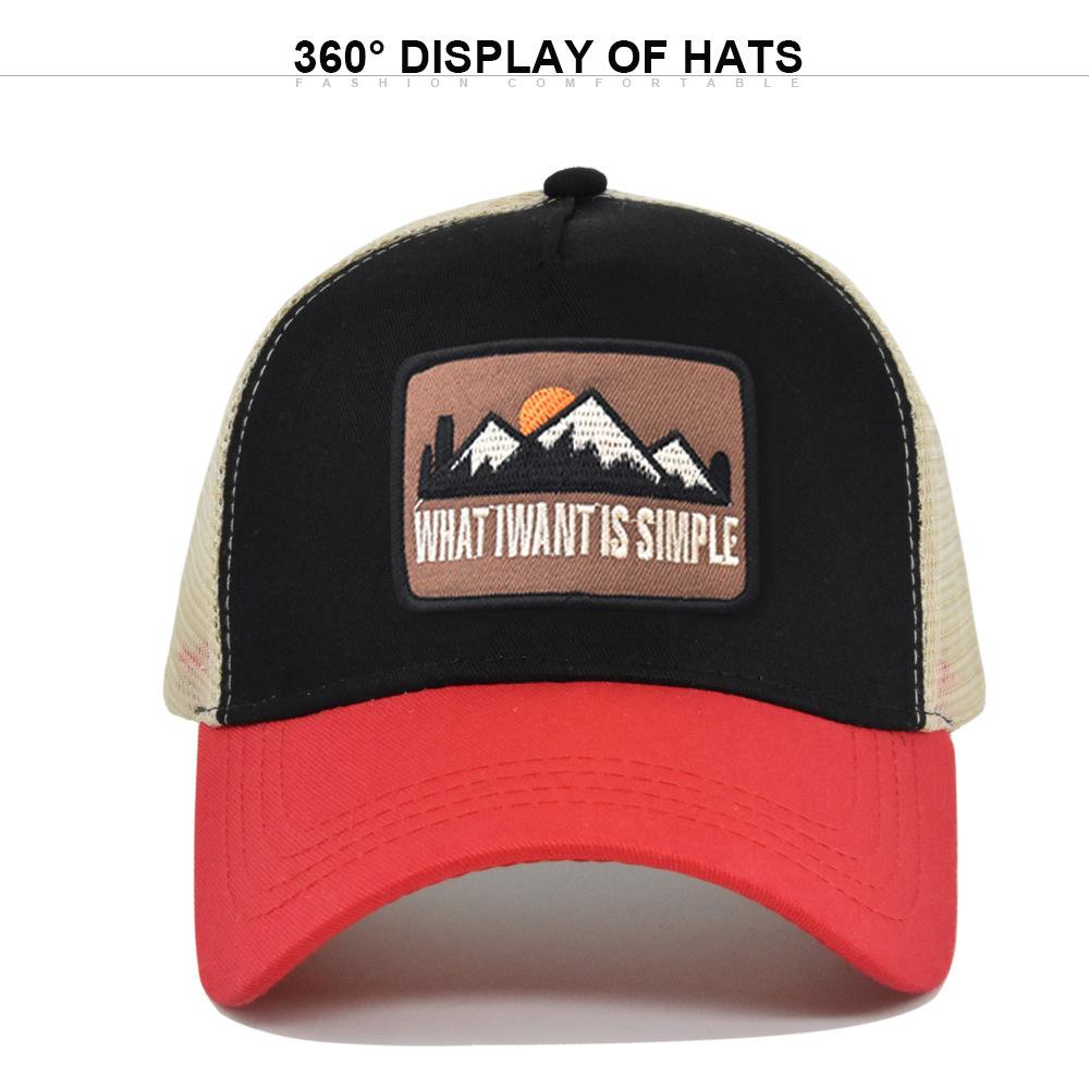 Вышитая Бейсболка Дышащая Сетчатая Кепка Snapback Регулируемая Унисекс для Лета На Улице Хип-Хоп Уличная Одежда Повседневная