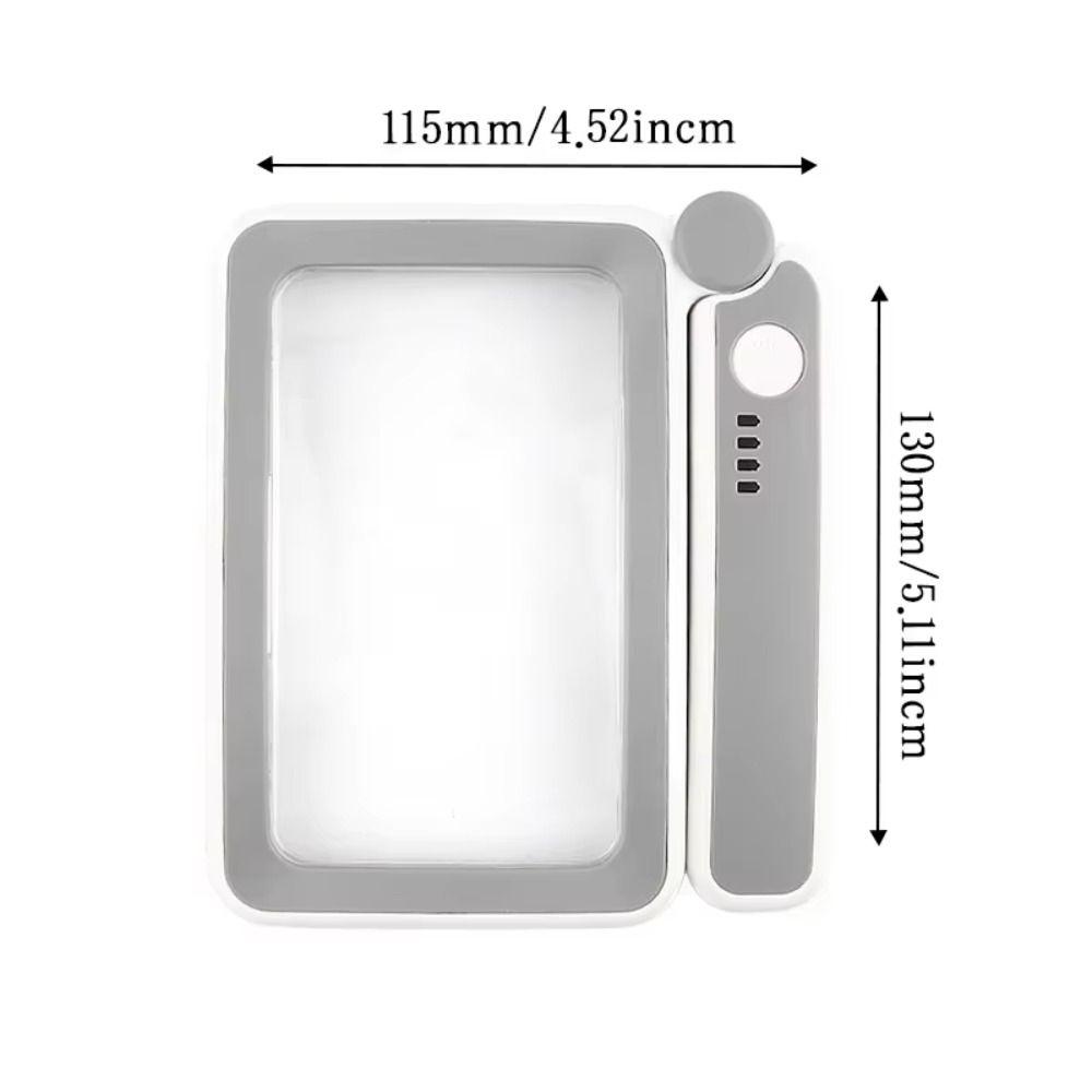 4X Magnification Magnifying Glass 10 LED Lights 3 Lighting Modes Rechargeable Magnifier Folding Design Large Lens