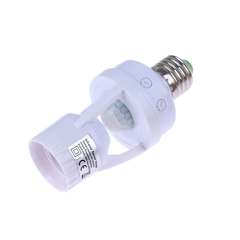 1Pc Ac100-240V E26/E27 Socket Converter With Pir Motion Sensor Led Lamp Base Intelligent Switch Light Bulb Lamp Holder