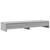 Dual Monitor Stand with Drawers Grey Sonoma 100 x 27 x 15 cm