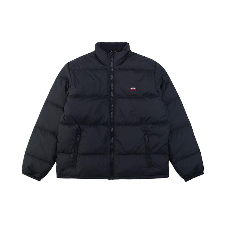 Levis Solid Color Stand Collar Warm Down Jacket Winter Men Outerwear Black 27732-0000