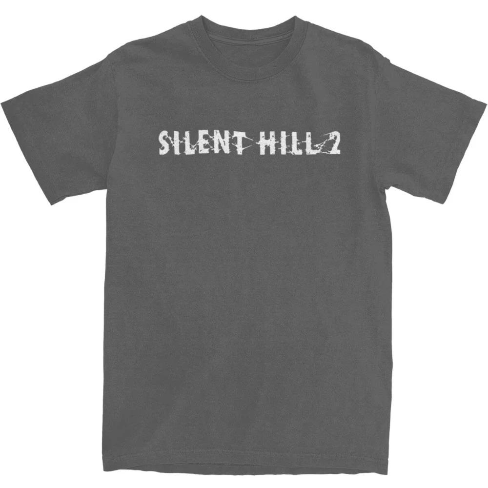 Футболка в уличном стиле Логотип Silent Hill 2 100% Хлопок Футболка Хоррор Игра Веселая Крутая Унисекс Летняя Одежда с коротким рукавом Футболки