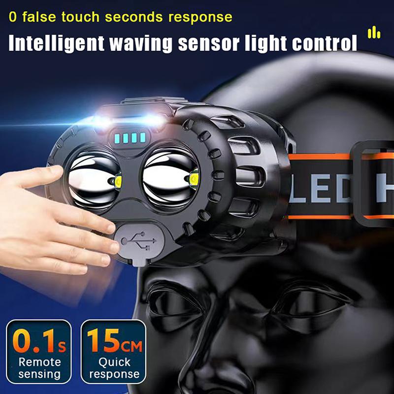Powerful Led Headlamp Ipx4 Waterproof Emergency Head Flashlight Led Headlamp For Outdoor Fishing Camping Hiking Searchlight