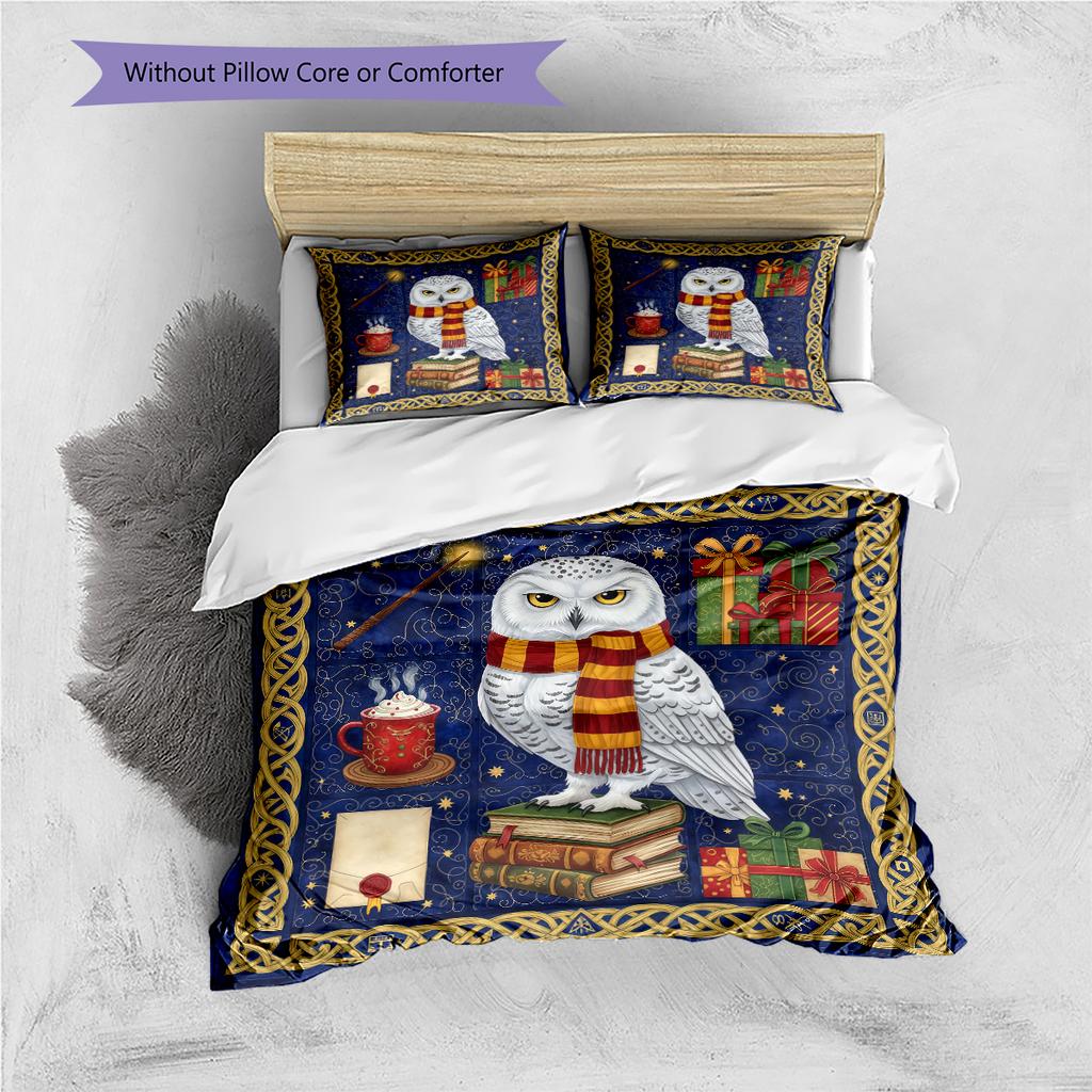 Мультяшный Узор Комплект Постельного Белья Одеяло Пододеяльник Наволочка Домашний Декор Подарок на День Рождения (1 пододеяльник + 2 наволочки, без наполнителя)