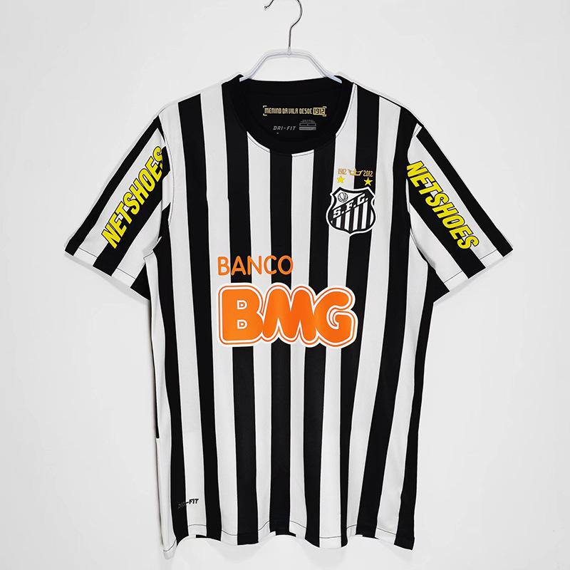 Сезон 2012/13 Неймар №. 11 Домашняя футболка Santos 1999-01 ретро с коротким рукавом