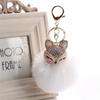 Bag Pendants Women Gifts Pearl Pendant Key Ring Car Key Chain Fur Keychain Fur Ball Keychain