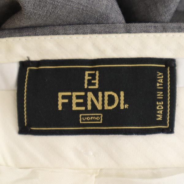 Fendi Сделано в Италии шерстяные брюки 50 Серые Мужские Б/У