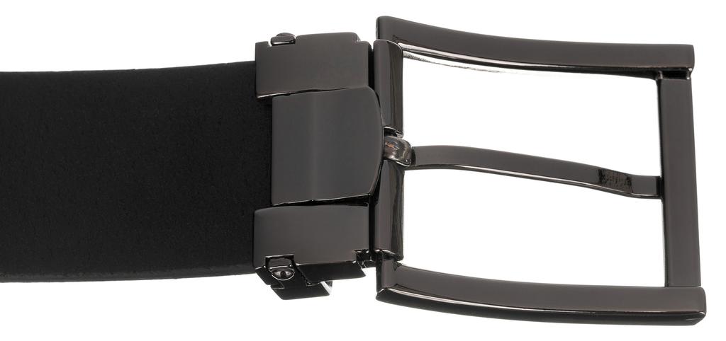 Wide leather belt PTN PS-05M-95-3569 Black
