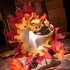 Anime Shf Rengoku Kyoujurou Handmade Cloak clothes Built In Iron Wire Is Suitable for 1/12 Movable Humanoid Toy