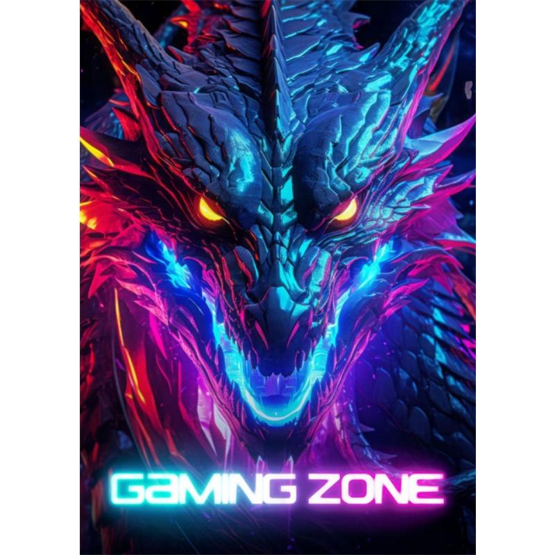 Dragon Assassin Space Armor Gaming Zone Canvas Posters Prints Wall Art Pictures Modern Gamer Bedroom Esports Room Decor Gifts