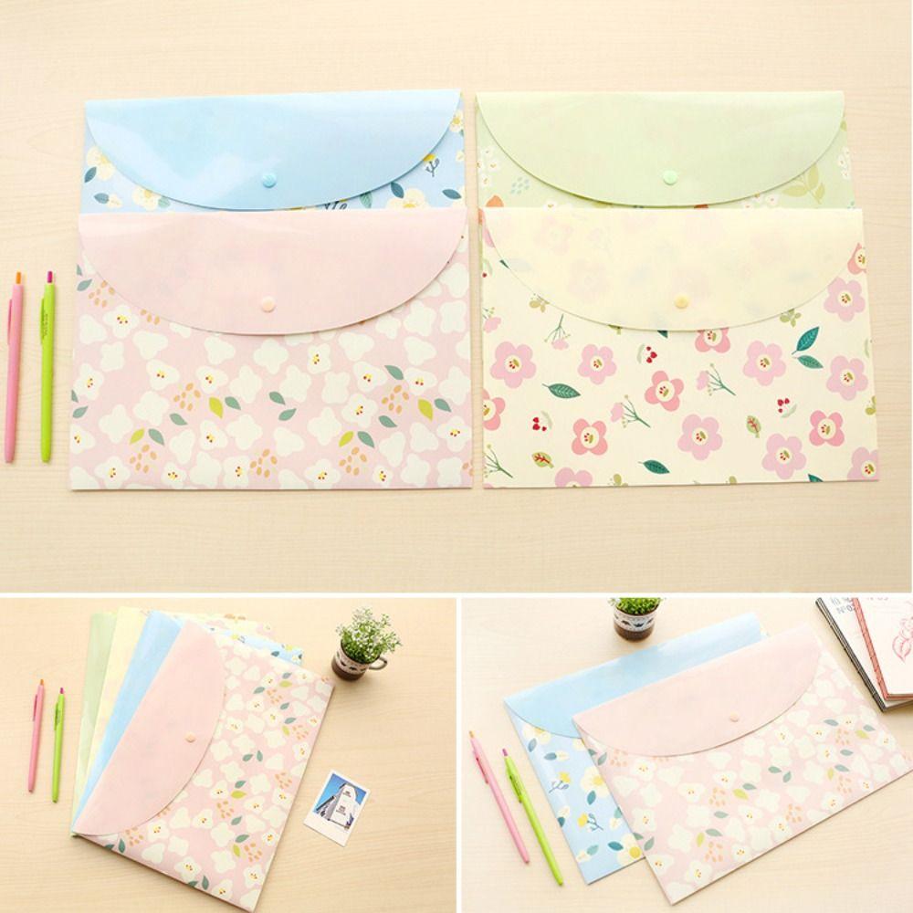 Stationery A4 File Bag PVC Floral File Bag High Quality Storage Bag