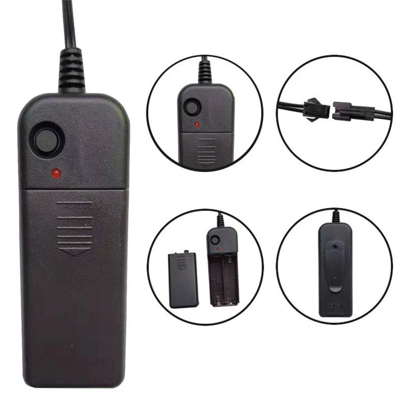 10/5/3/1M Светодиодная лента EL Wire с батарейным питанием, USB, переключателем, неоновая светящаяся гирлянда, DIY веревочная трубка, Хэллоуин, УФ-свет, разноцветный декор
