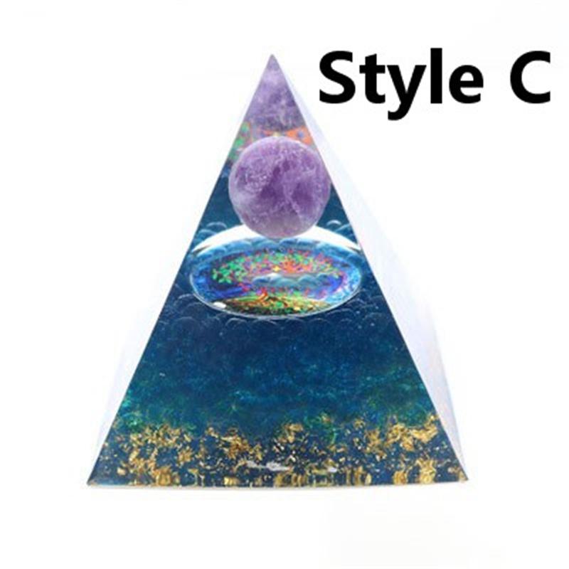 Натуральный кристаллический камень Orgone Energy Healing Reiki Chakra Multiplier Pyramid