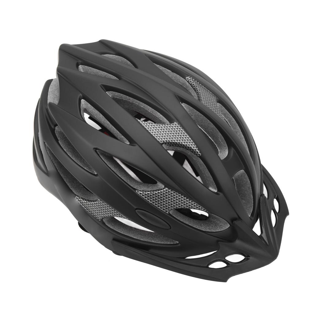 Bike Helmet Stylish Lightweight Ventilated Heat Dissipation One Piece Design Cycling Helmet for Mountain Road Bike Black