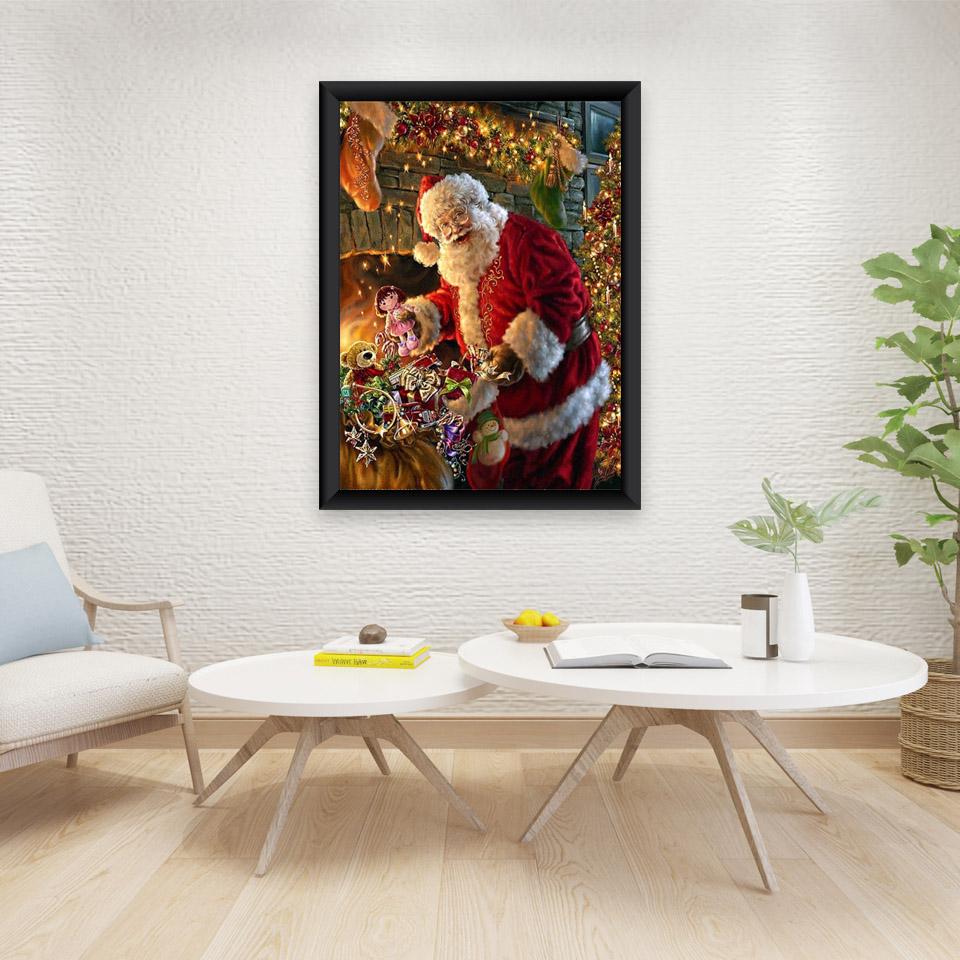 DIY Санта-Клаус 5D алмазная живопись полный круглый дрель Снеговик Алмазная вышивка наборы крестиков Рождественский подарок домашний декор