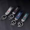 wszm6 Fashion Leather KeyChain Horseshoe Buckle Key Ring Car Key Rings for Mitsubishi Pajero Sport Outlander ASX Lancer Eclipse Cross