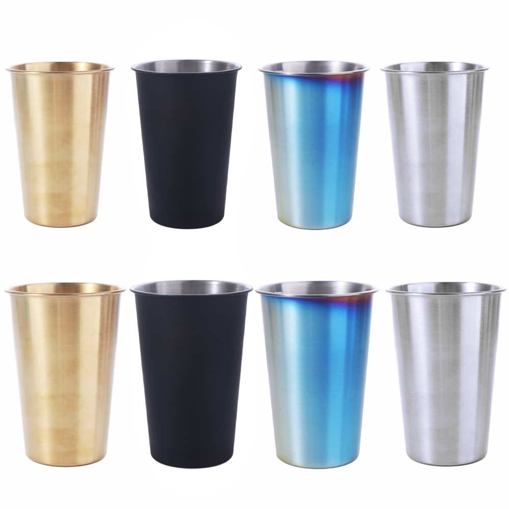 400/500ML Beer Cup Wide Mouth Drinking Cup Wine Cup Stainless Steel Cup Restaurant