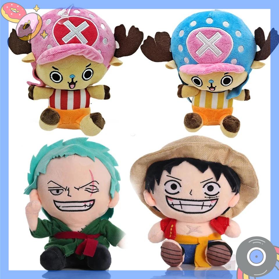 IN STOCK 20cm OnePiece Anime Figure Zoro Luffy Chopper Plush Toys Cute Cartoon Plushie Stuffed Dolls Pendant Xmas Gifts