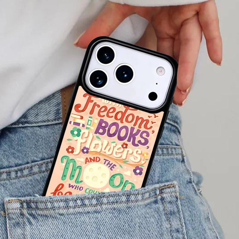 Читать книги Библиотека Книжная полка Цитаты Чехол для телефона для iPhone 17ProMax 12 13 14 15 16e 17 Pro Max Plus Air Cover