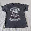 Raider Nation Football Мужская футболка Medium Черная Двусторонняя печать NFL Унисекс