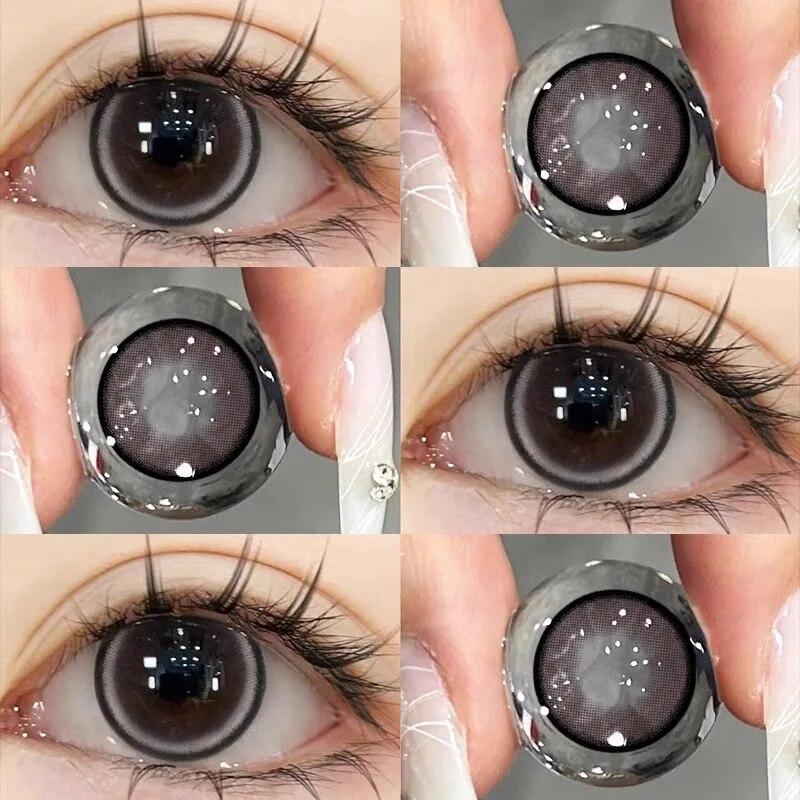 Цветные контактные линзы Линзы для близорукости с диоптриями Косметические контактные линзы Оптовая продажа 2 шт. Ежегодно Красивый макияж для глаз