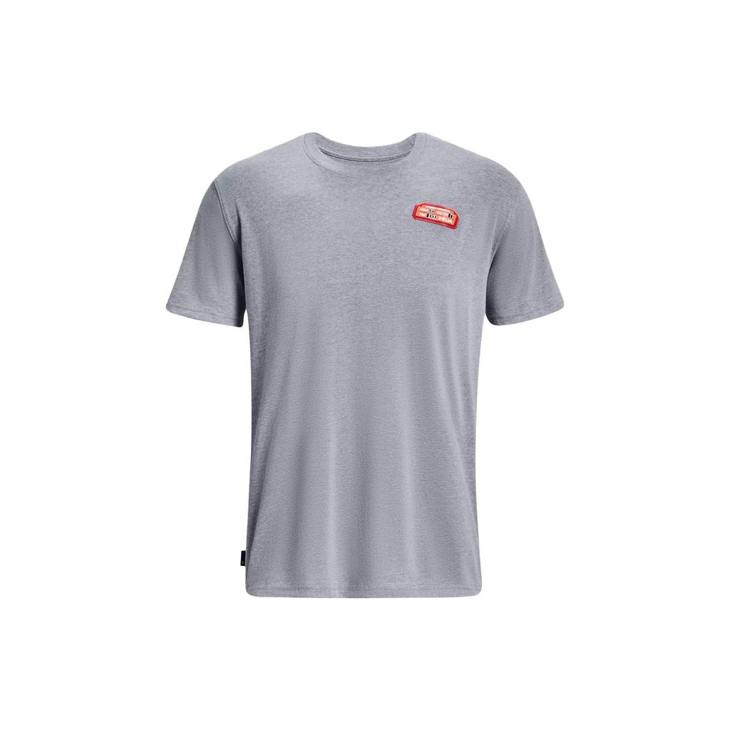 Under Armour UA Home Win Graphic Print Short Sleeve T-Shirt Men Tops Steel Heather-Gray 1376836-035