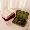 Large Capacity Velvet Jewelry Holder Rings Necklace Square Jewelry Box Jewelry Packing Bag  Travel