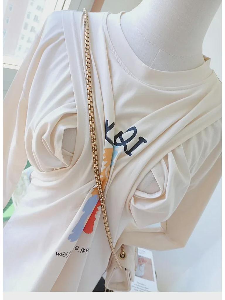 Футболка с длинными рукавами для беременных и кормящих матерей с боковыми разрезами для кормления грудью в послеродовой период - повседневная осенняя одежда