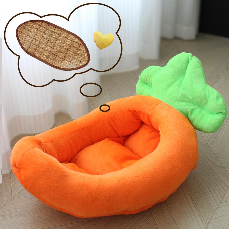 Cartoon Banana Pet Bed for Cats and Small Dogs - Teddy, Bichon, Pomeranian - Four Seasons Mat
