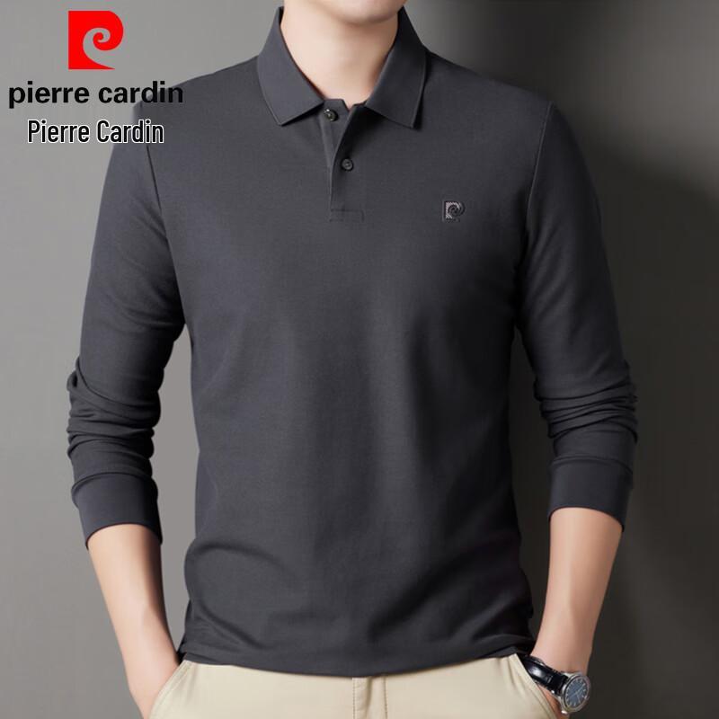 Pierre Cardin Men's 100% Cotton Long Sleeve Business Casual Polo Shirt