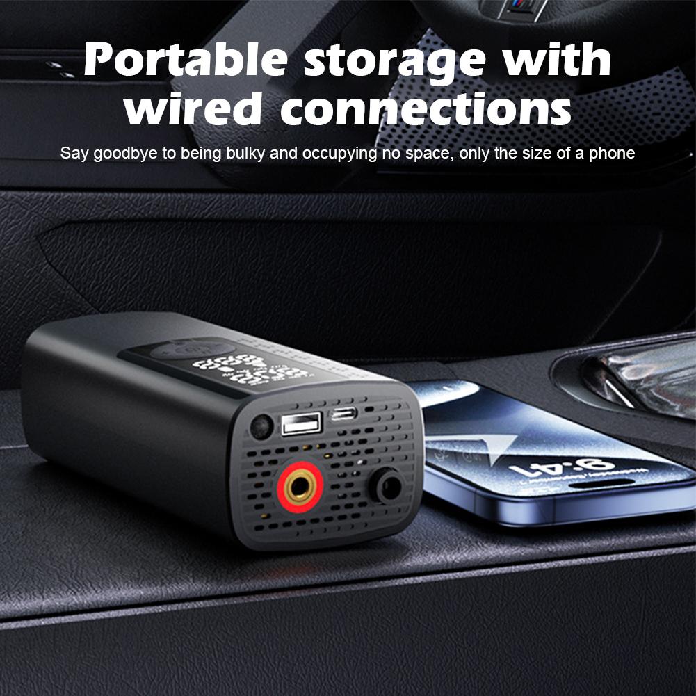 Tire Inflator Portable Air Compressor Air Pump for Car Tires with Tire Pressure Gauge One Click Smart Pump for Car, Motorcycle