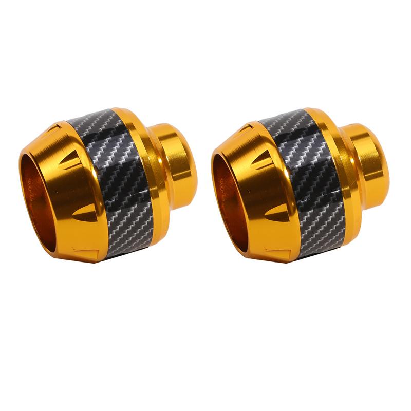 A Pair Of Carbon Fiber Motorcycle Front Fork Covers, Universal Frame Slider Pads, Suitable For Motorcycles And Scooters