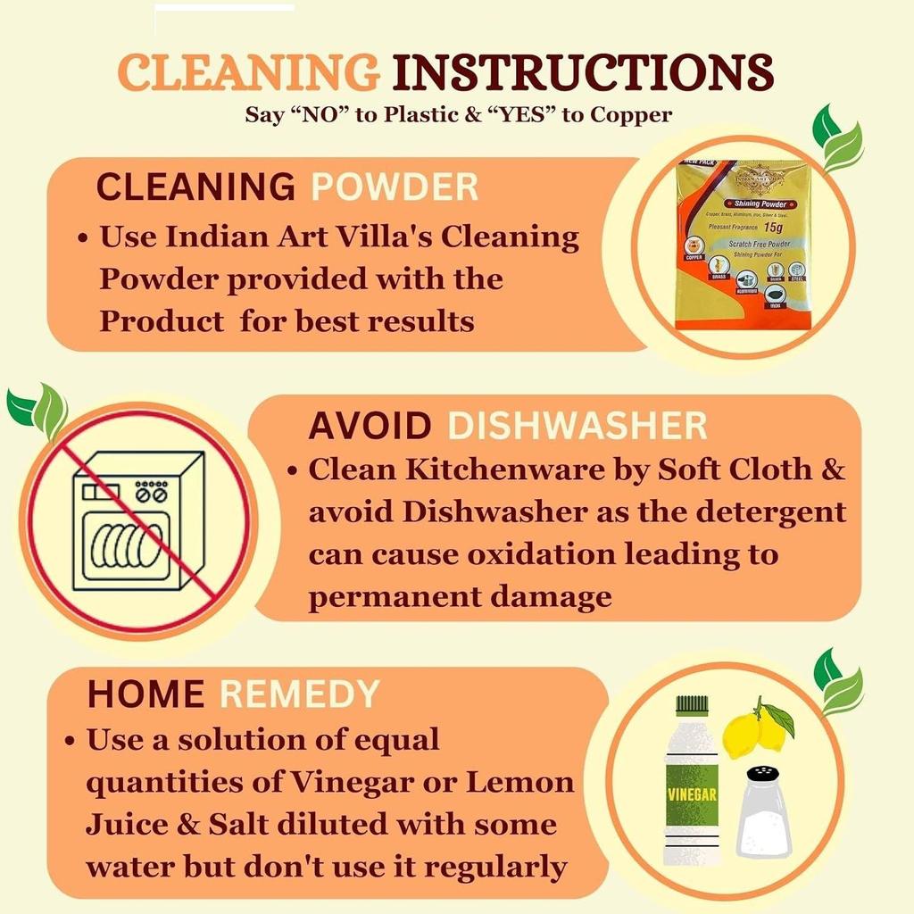 Hammered Copper Jug Pitcher with 2 Glass Tumbler, Drinkware & Serveware, 3 Pieces, Copper, Brown