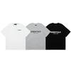 Fear of God Базовая оверсайз футболка с принтом букв Essentials Мужская Женская Чистый Хлопок Повседневная Короткий Рукав 3 Цвета