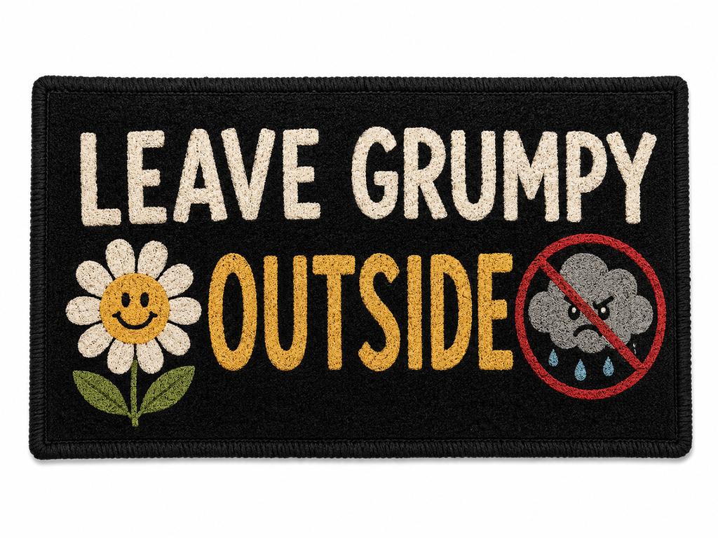 Custom Welcome Mat Personalized Doormat Manifest Good Vibes Retro Boho Floral Non Slip Entrance Rug Front Door Decor 50x70cm