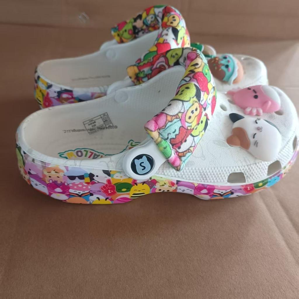 Кроксы Croo Мой сосед Тоторо Совместная коллекция: Забавные мультяшные пляжные и домашние тапочки для детей и взрослых в стиле "родитель-ребенок"