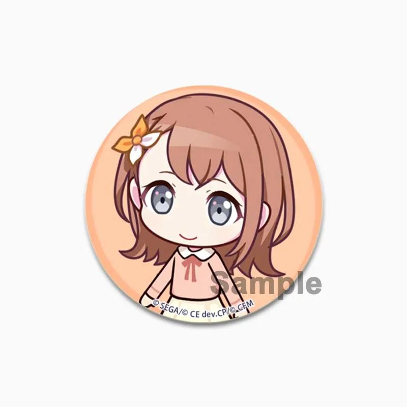 32/44/58mm Hatsune Miku Brooches On Backpack Cosplay Cartoon Badge Saki Tenma Honami Mochizuki Enamel Pins Accessories Gift Jewelry