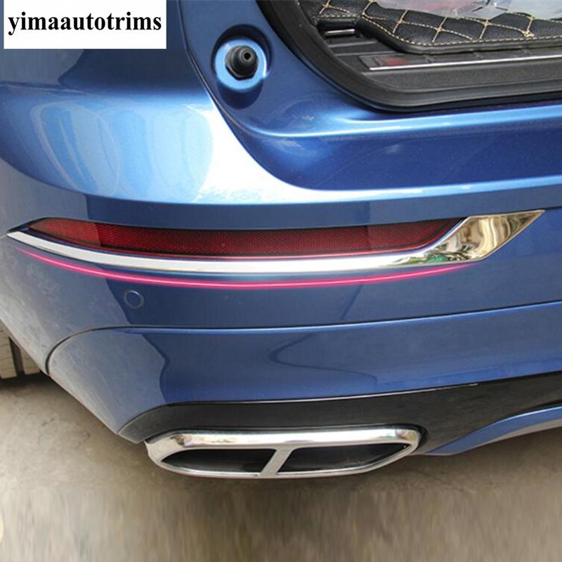 For VOLVO XC60 2018 - 2024 Car Rear Fog Lights Lamps Eyelid Eyebrow Strip Decoration Cover Trim ABS Chrome Accessories Exterior