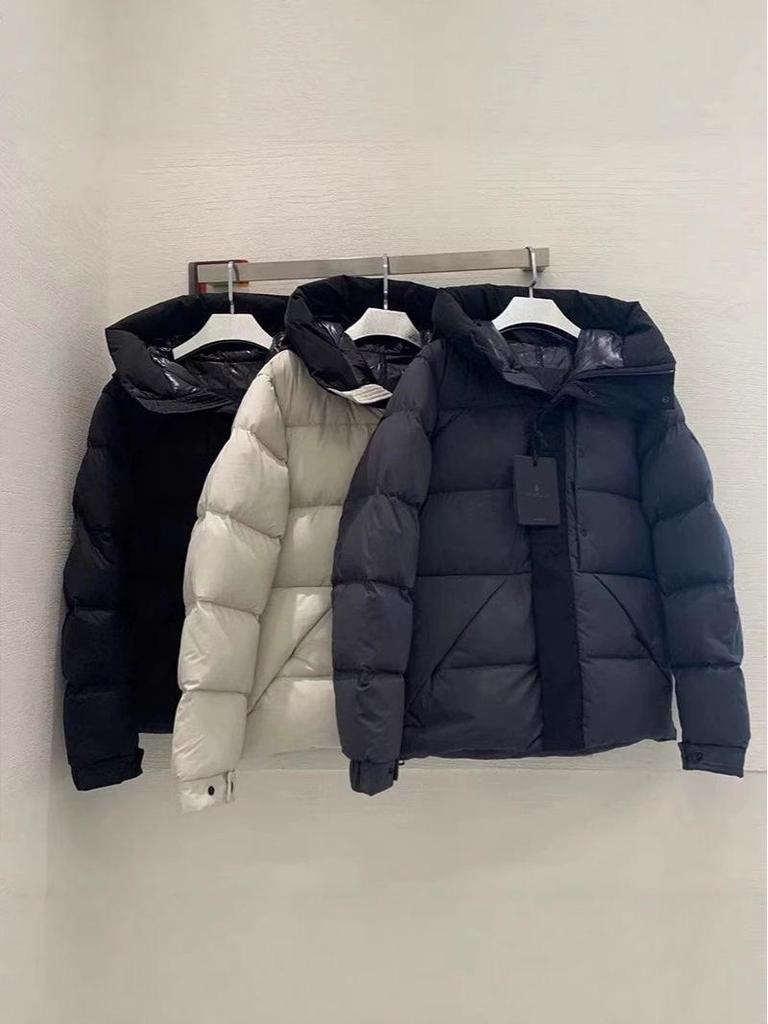 Унисекс пуховик с капюшоном Mengjia Black Warrior с тиснеными буквами