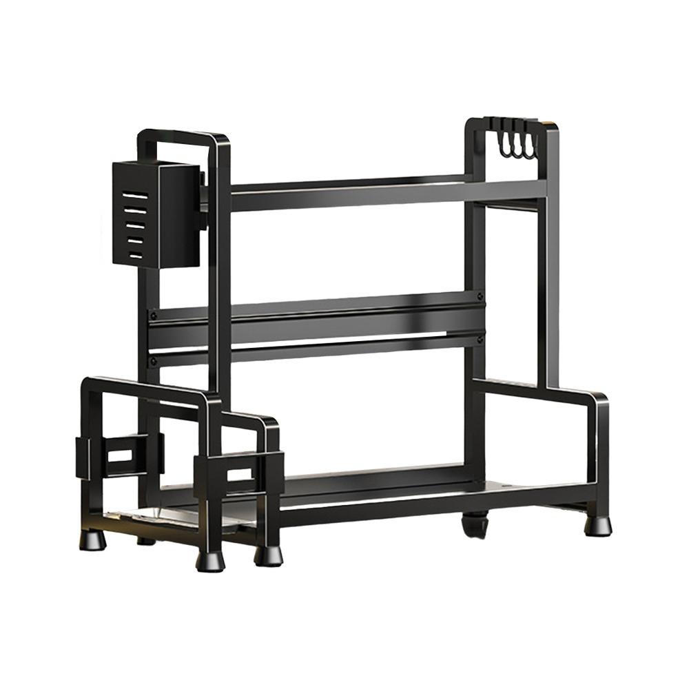 Durable 2/3 Tier Spice Rack Rustproof Multi-function Seasoning Rack Kitchen Shelf for Kitchen Storage