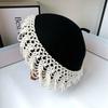 Chidesign Wool Tassel Pearl Chain Elegant Retro Lady Beret Hat Women Painter Hat