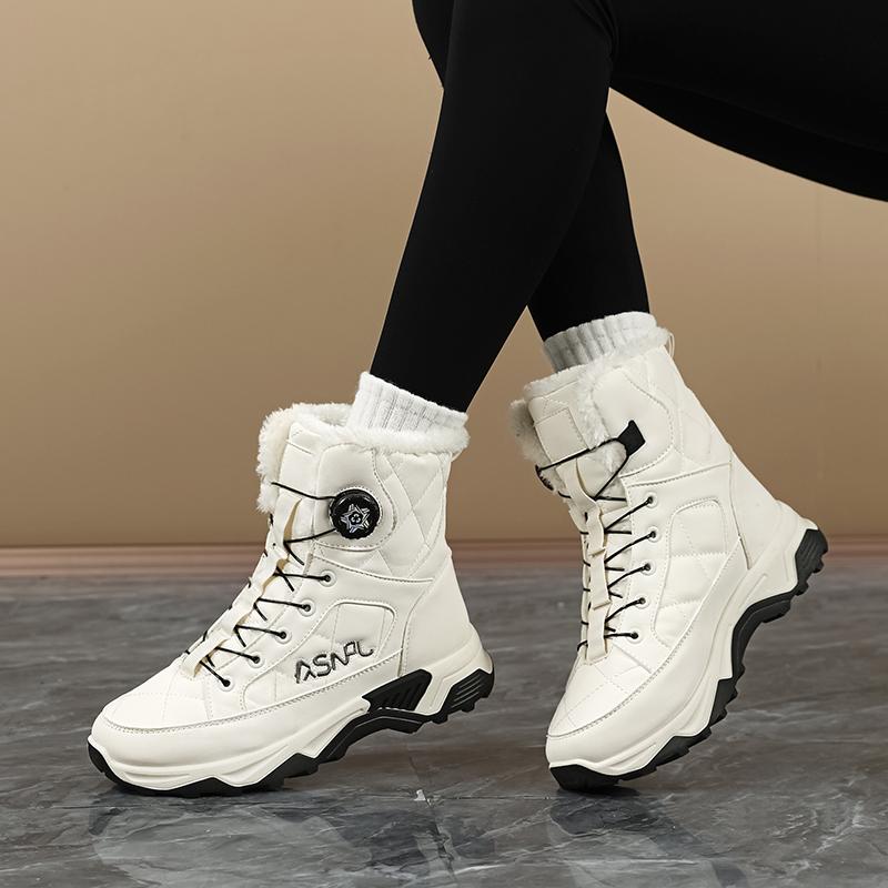 TUINANLE Высококачественные мужские зимние ботинки Теплые плюшевые зимние ботинки Уличные зимние ботинки Женские Нескользящие ботинки на платформе