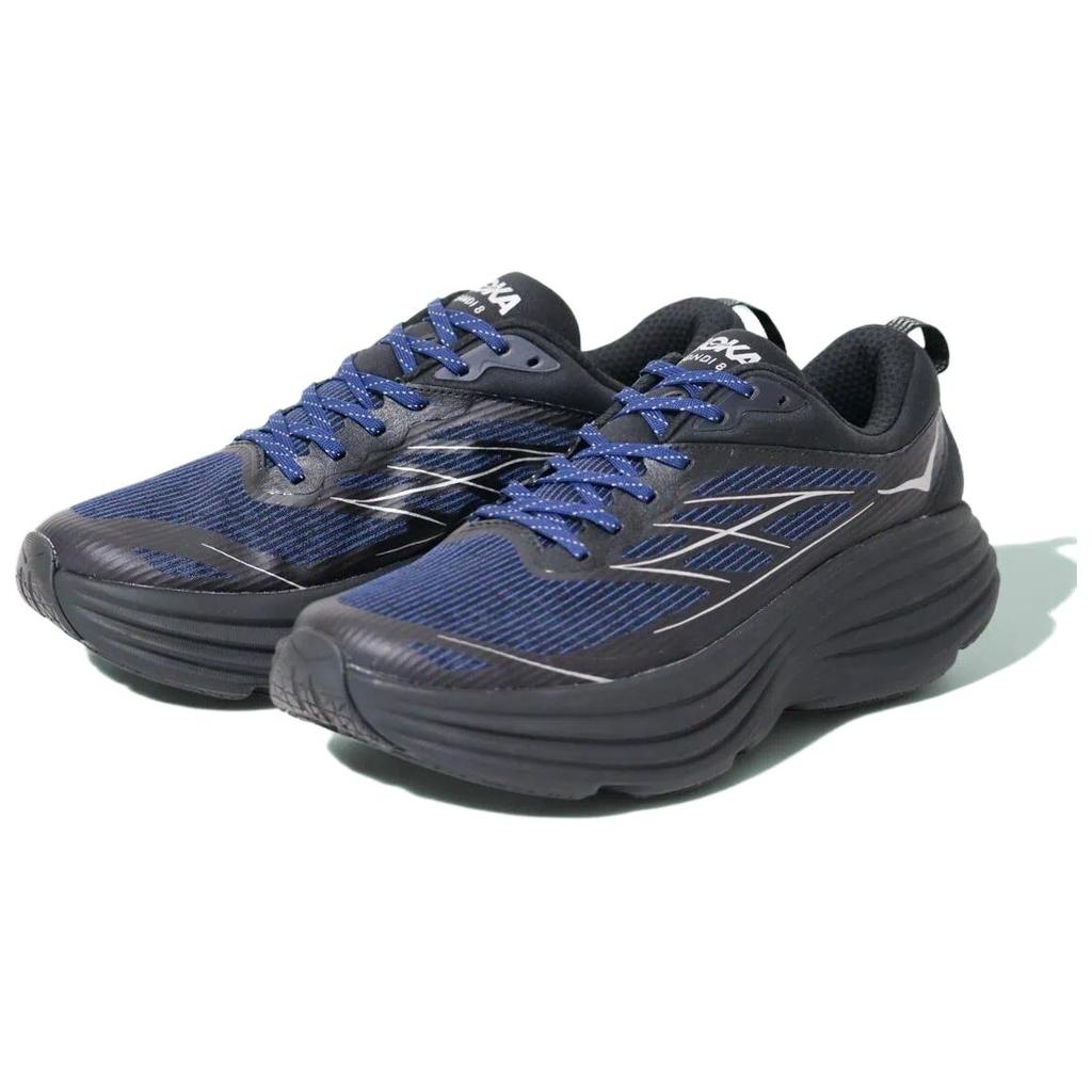 HOKA Bondi 8 Caged Stealth Tech Pack - Полуночный синий черный мужские кроссовки 1155391-MDNGH