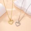 High-End Titanium Steel Heart Necklace - Niche Design & Non-Fading
