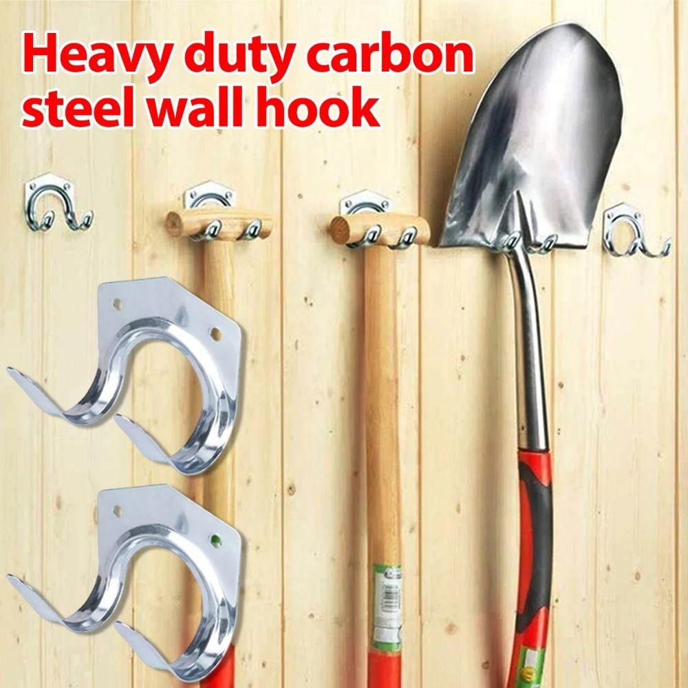 10Pcs Durable Tool Storage Hooks Easy Install Hose Storage Hook Garden Metal Hooks Shed Organizer