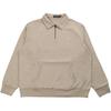 Polo Solid Color Half-Zip Long Sleeve Polo Shirt Men Tops Camel 710934601-015